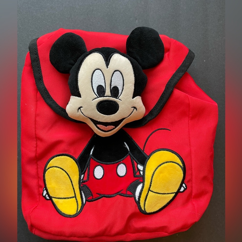 Disney Mickey small red backpack.